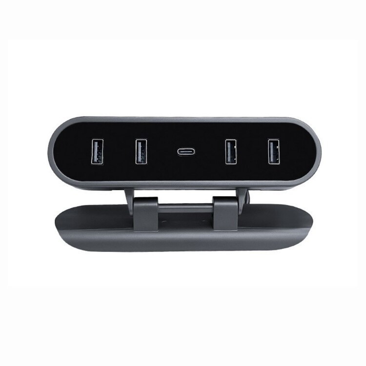 Tesla Model Y / Model 3 Katlanır Orta Konsol USB Girişi Hızlı Şarj 4' lü Kablo Merkezi, Siyah