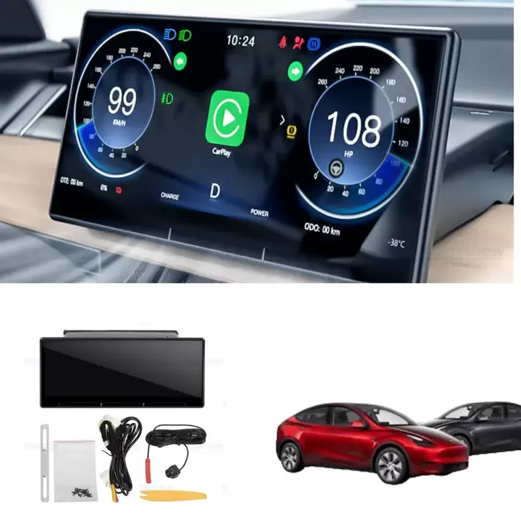 Tesla Model Y / Model 3 Linux 9 inç 256 MB Orta Konsol Kontrol Paneli Dokunmatik Ekranı