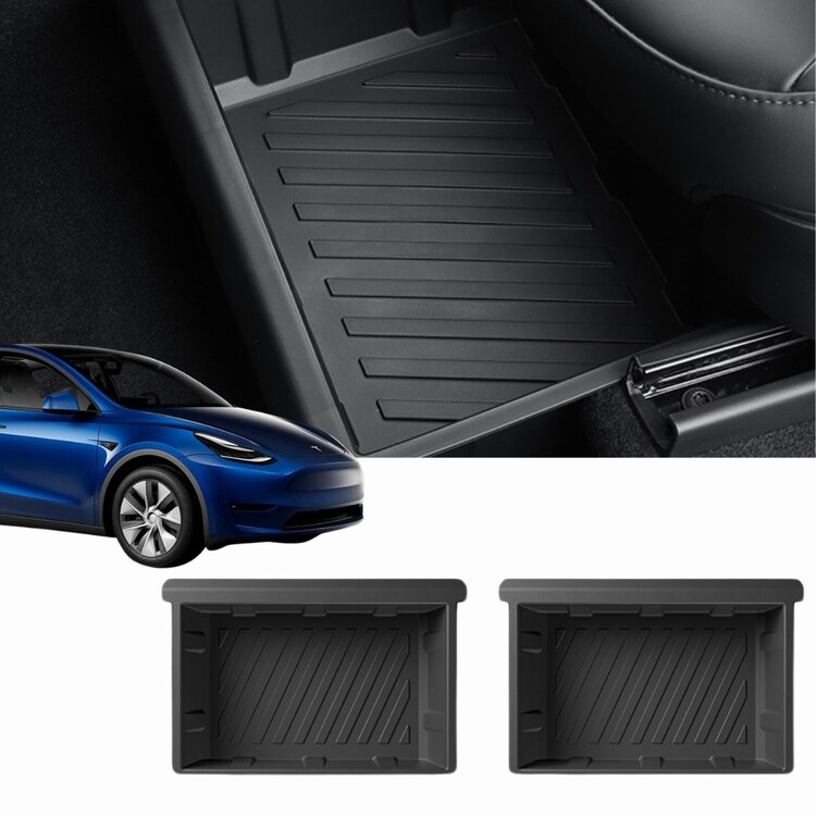 Tesla Model Y Ön Koltuklar Altına Takılan Saklama Alanı , 2 Adet Set Olarak, Siyah Renk