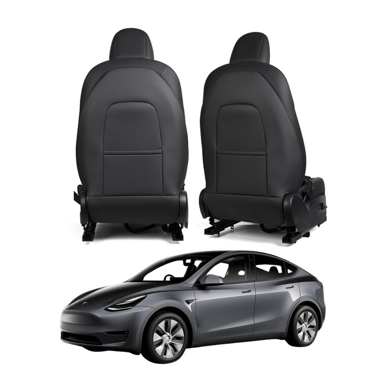 Tesla Model Y / Model 3 Ön Koltuk Arkası Koruyucu Kaplama Sağ ve Sol, 2 Adet Set Siyah Renk