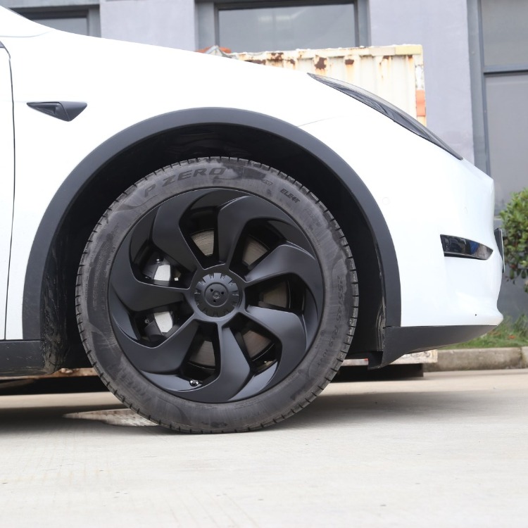 Model Y LARGE BLADE Jant Kapağı Seti 19 İnç, Mat Siyah Renk