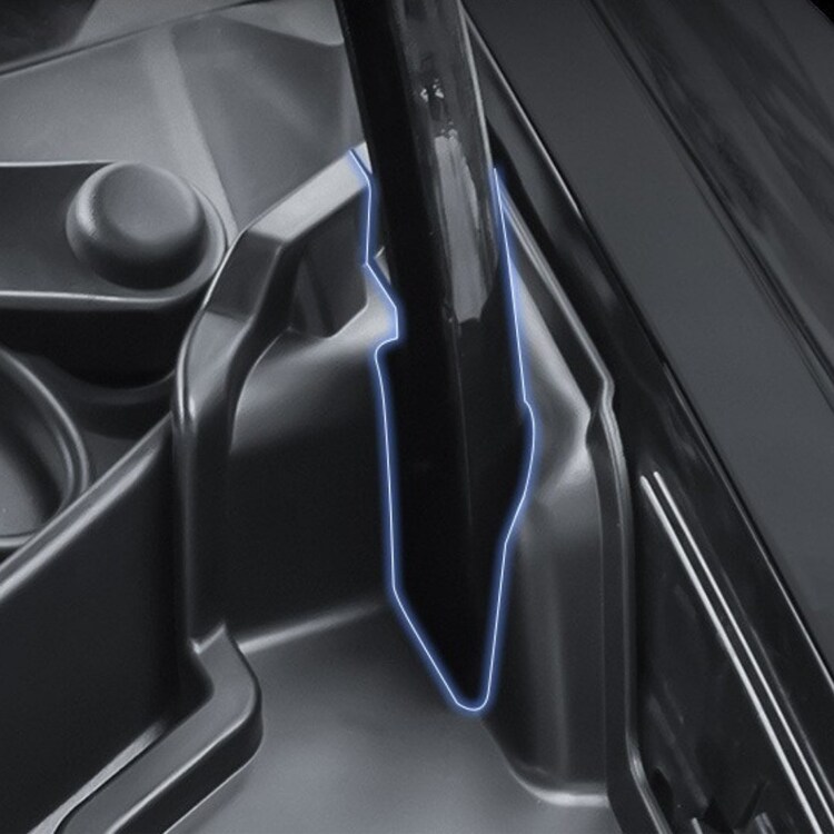 Tesla Model Y Ön Kaput İçi Su Kılavuz Kanalı, 2 Adet Set Olarak, Siyah Renk