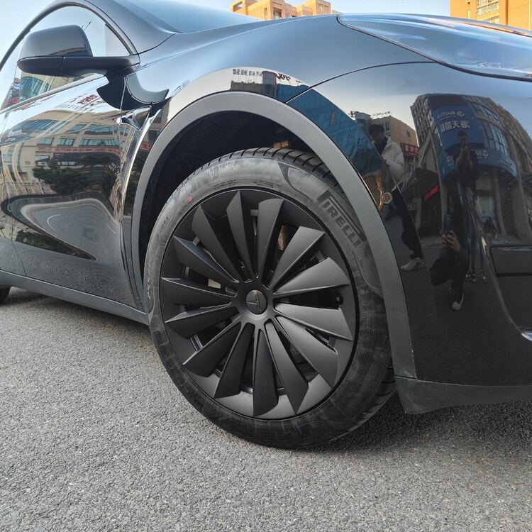 Tesla Model Y FLOW Jant Kapağı Seti 19 İnç, Mat Siyah Renk (4 Adet Set Olarak Satılmaktadır.)