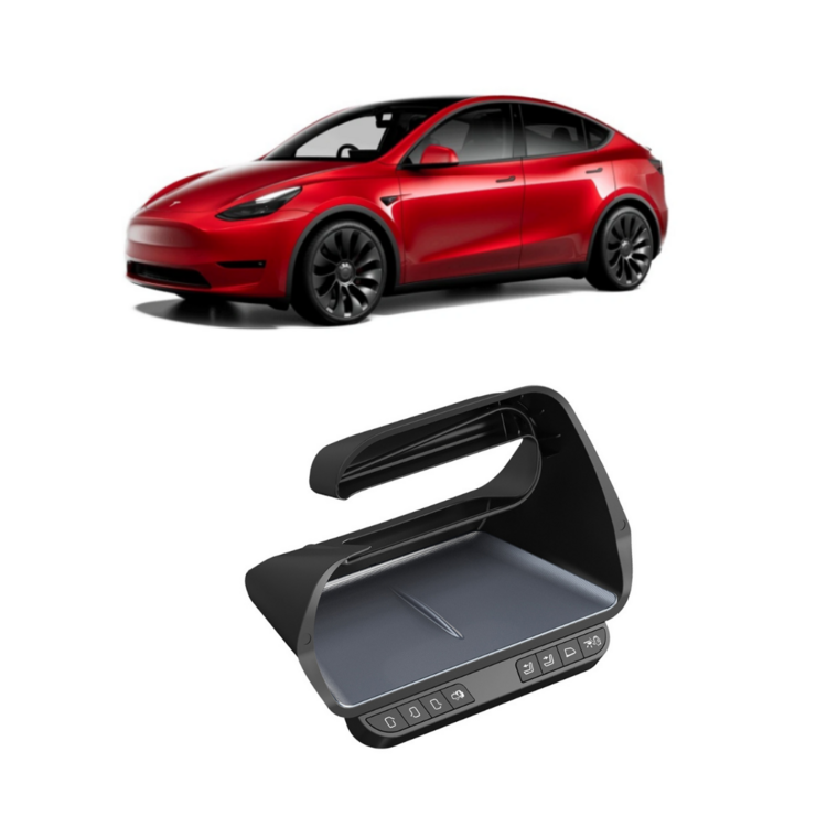 Tesla Model Y Ekran Altına Takılan Kablosuz Düzenleyici, Fonksiyonel Düğmeler SİYAH