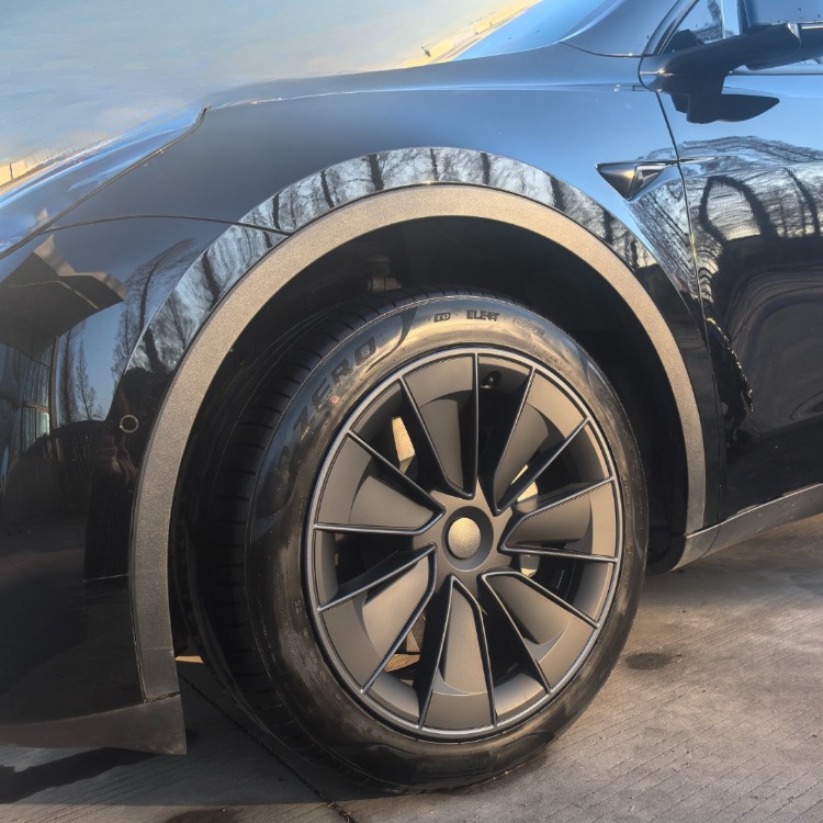 Model Y AEROX Simetri Jant Kapağı Seti 19 İnç, Mat Siyah Renk
