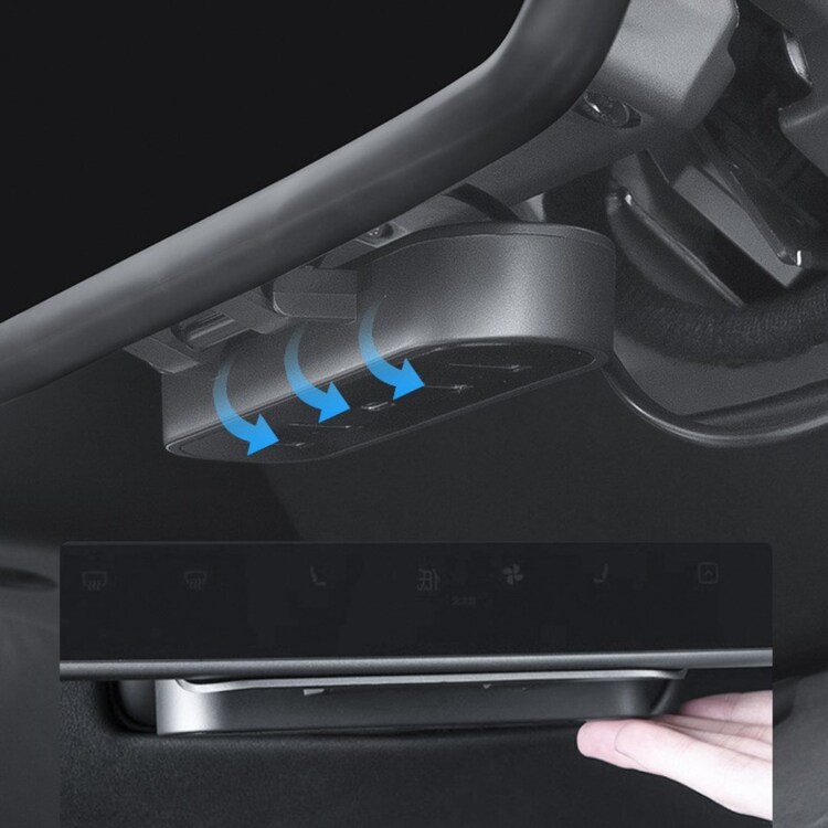 Tesla Model Y / Model 3 Katlanır Orta Konsol USB Girişi Hızlı Şarj 4' lü Kablo Merkezi, Siyah
