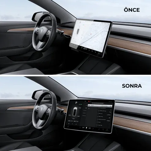 Tesla Model Y/Orta Ekranın Tüm Yönlere Dönmesini Sağlayan Alüminyum Alaşımlı Ara Bağlantı