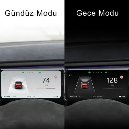 Model Y/Model F63 Yüksek Performans 6.25 İnç HD CarPlay Android Destekli Orta Konsol Ekranı