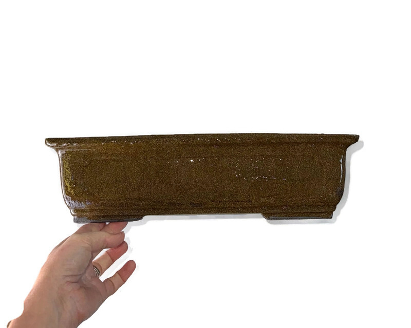 Büyük Stoneware Seramik Bonsai Saksısı 37 cm