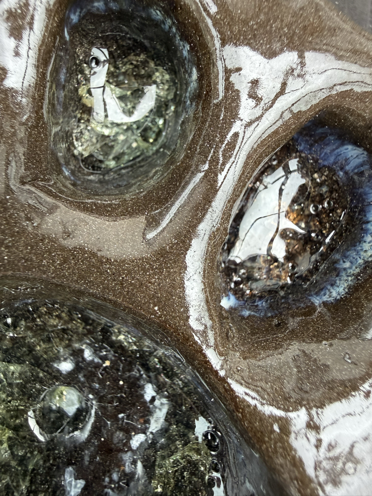 Stoneware Cam Detaylı Seramik Kulluk