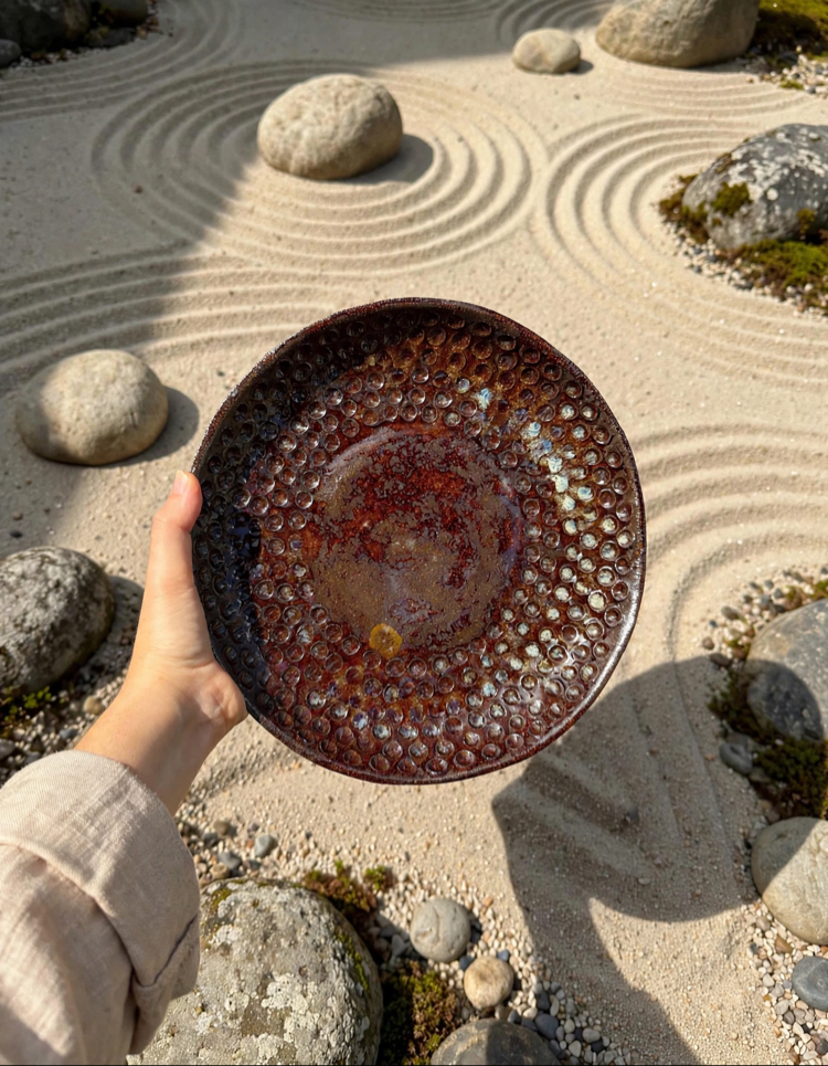 El Yapımı Stoneware Sırlı Seramik Tabak 28 cm
