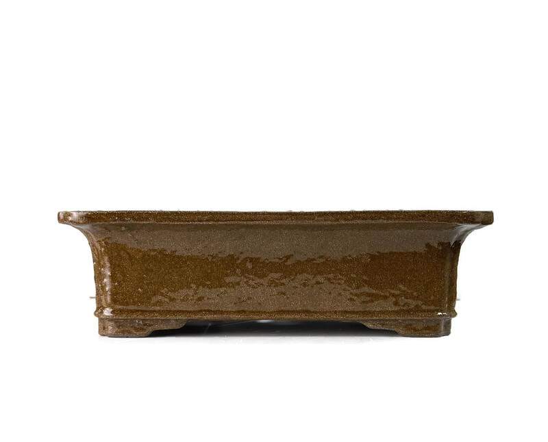 Köşeli Sırlı Stoneware Seramik Bonsai Saksısı