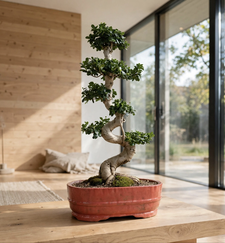 Büyük boy Stoneware Sırlı Bonsai Saksısı 45 cm