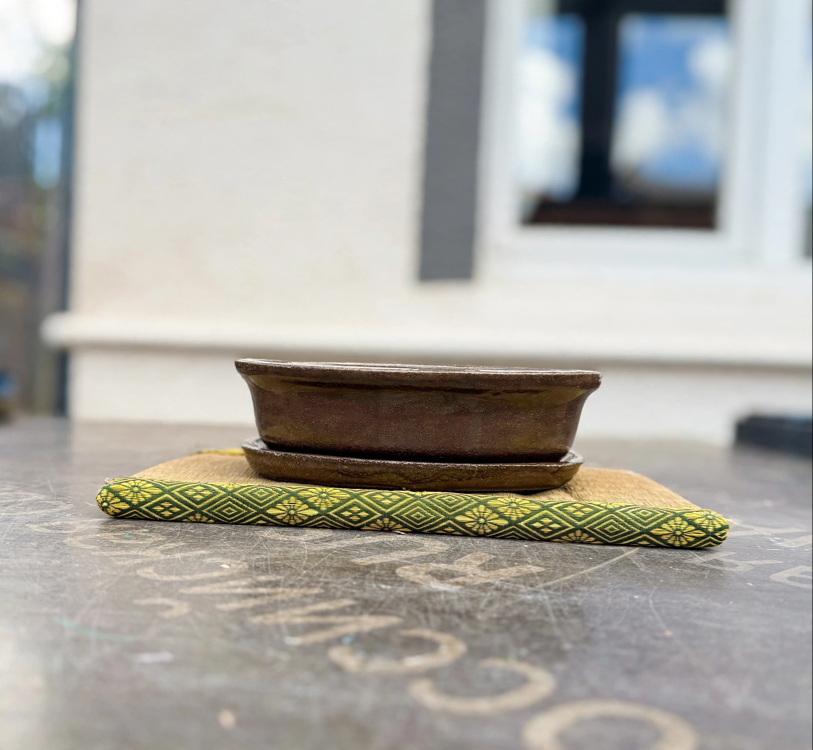 Altlıklı Stoneware Sırlı Seramik Bonsai Saksısı 20 cm
