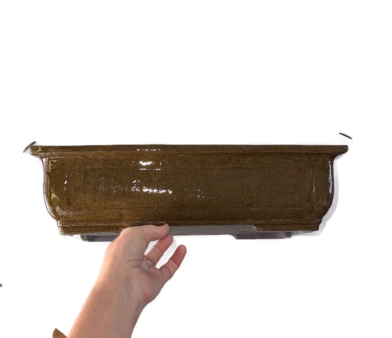 Büyük Stoneware Sırlı Seramik Saksısı 40 cm