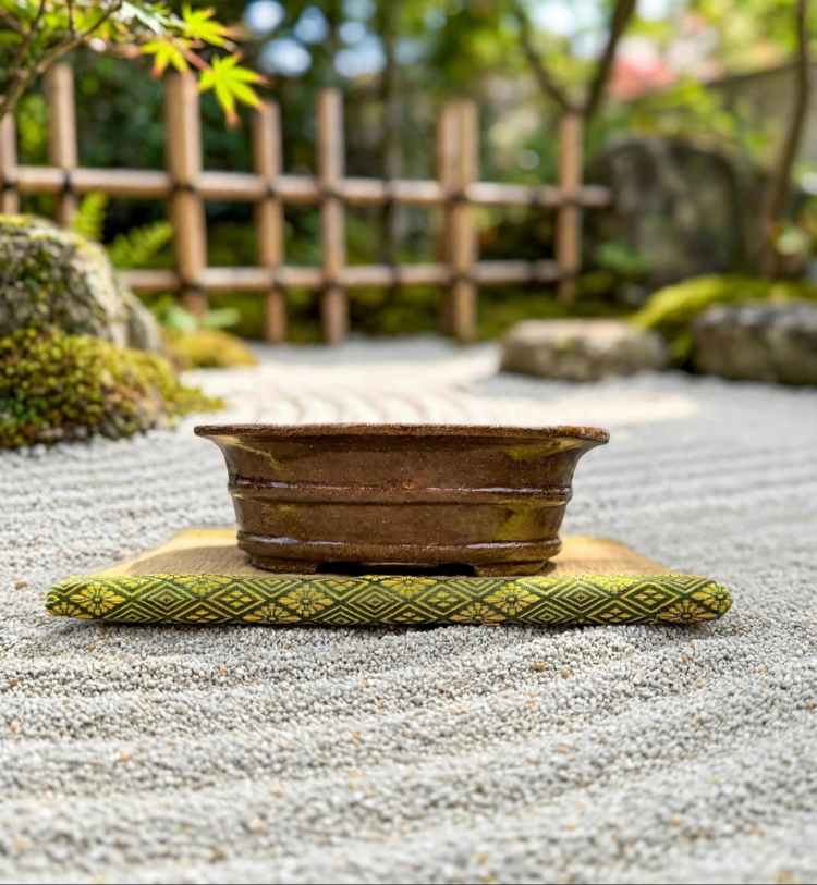 Stoneware Sırlı Seramik Bonsai Saksısı 22 cm