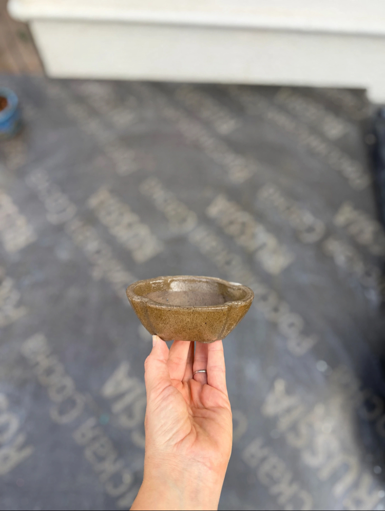 Stoneware Sırlı Seramik Bonsai Saksısı 11 cm