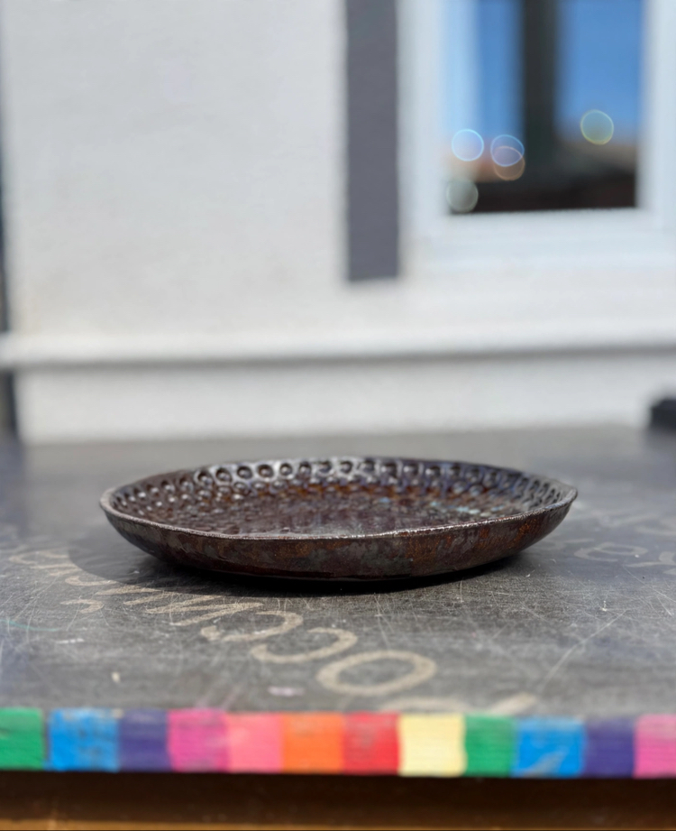 El Yapımı Stoneware Sırlı Seramik Tabak 28 cm