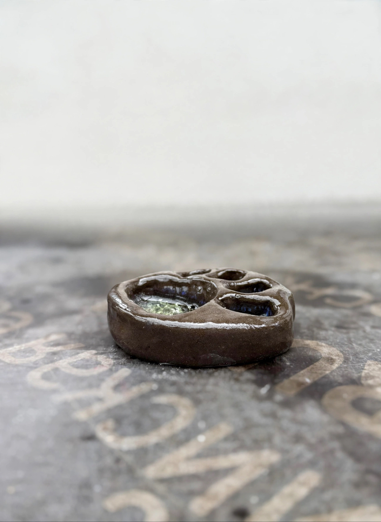 Stoneware Cam Detaylı Seramik Kulluk