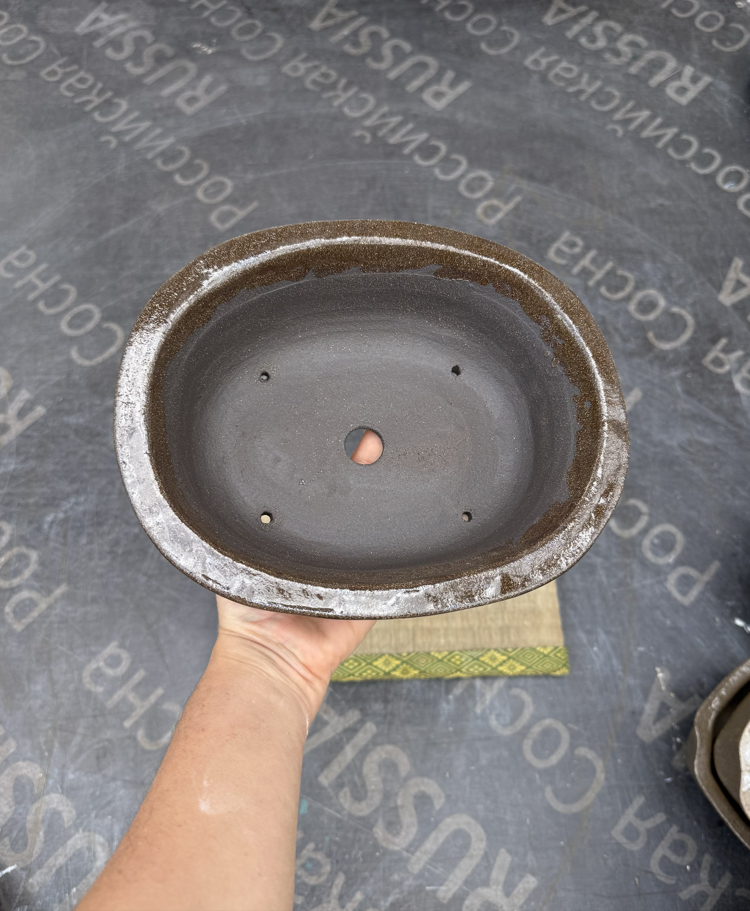 Stoneware Sırlı Seramik Bonsai Saksısı 22 cm