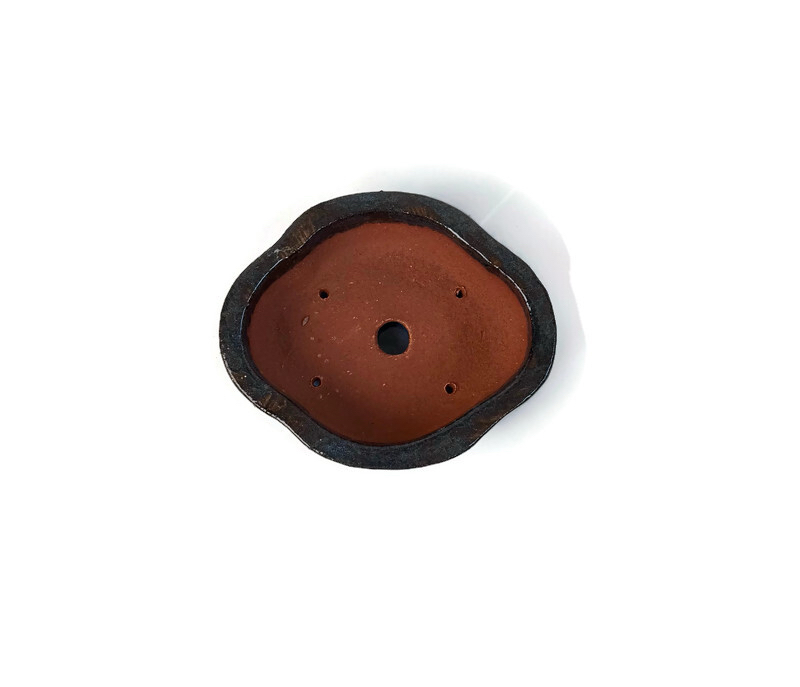 Altlıklı Sırlı Stoneware Seramik Bonsai Saksısı