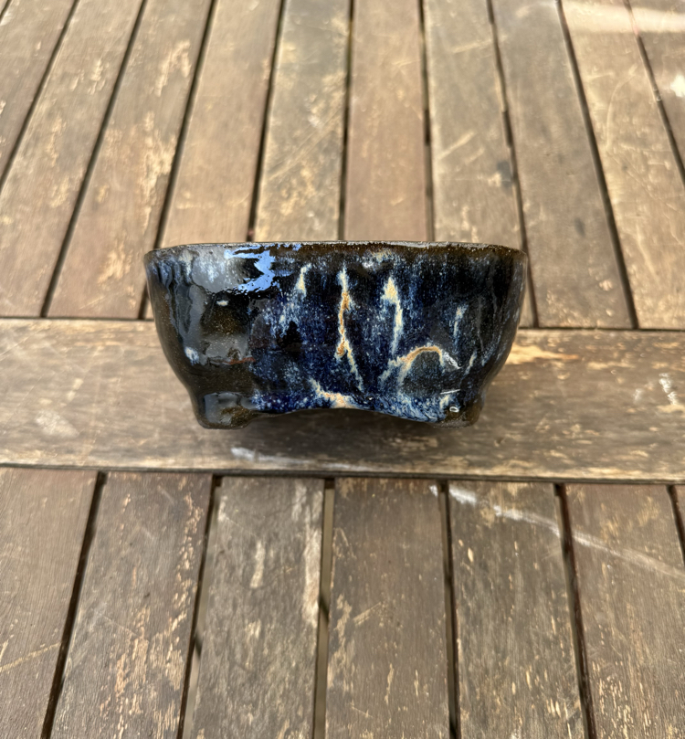 Altlıklı Sırlı Zeyceramics Stoneware Bonsai Saksısı