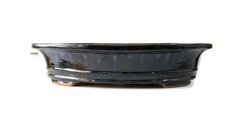 Büyük Boy Stoneware Sırlı Seramik Bonsai Saksısı