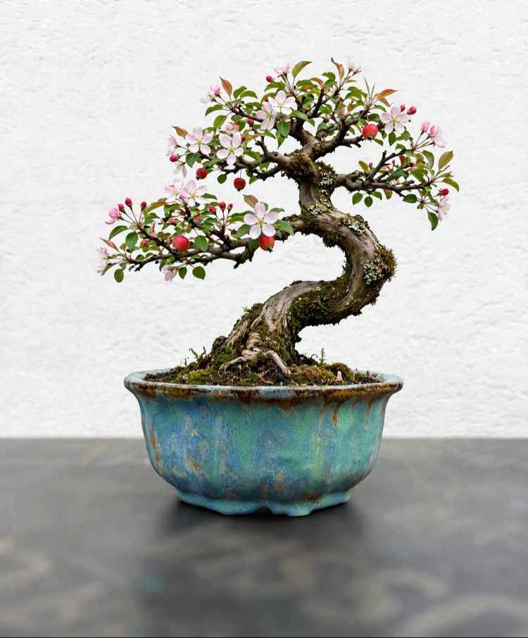 Stoneware Sırlı Seramik Bonsai Saksısı 18 cm