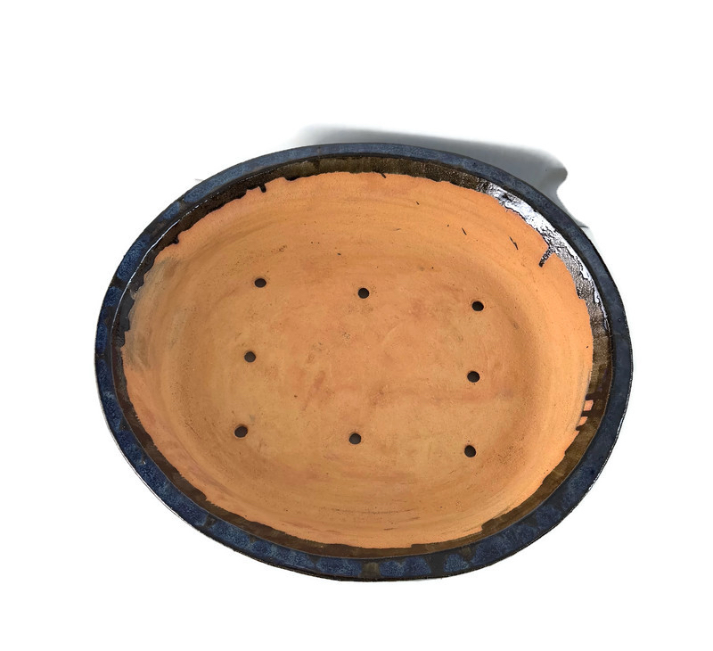 Büyük Boy Stoneware Sırlı Seramik Bonsai Saksısı