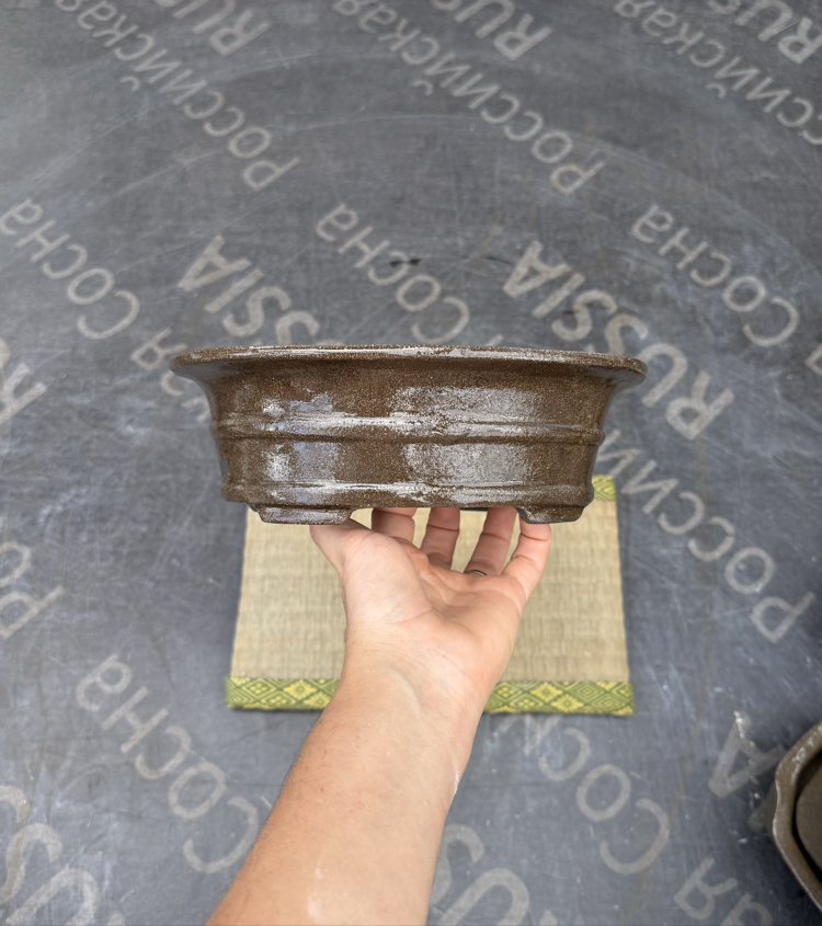Stoneware Sırlı Seramik Bonsai Saksısı 22 cm