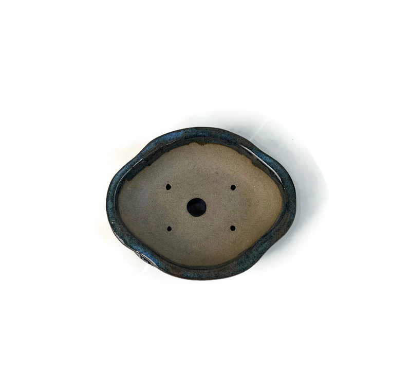 Altlıklı Sırlı Stoneware Seramik Bonsai Saksısı