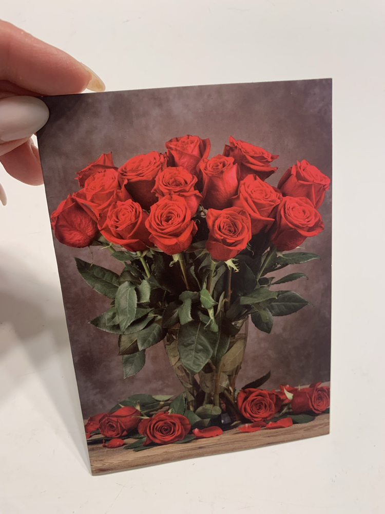 Gül Buketi Zarflı Kartpostal