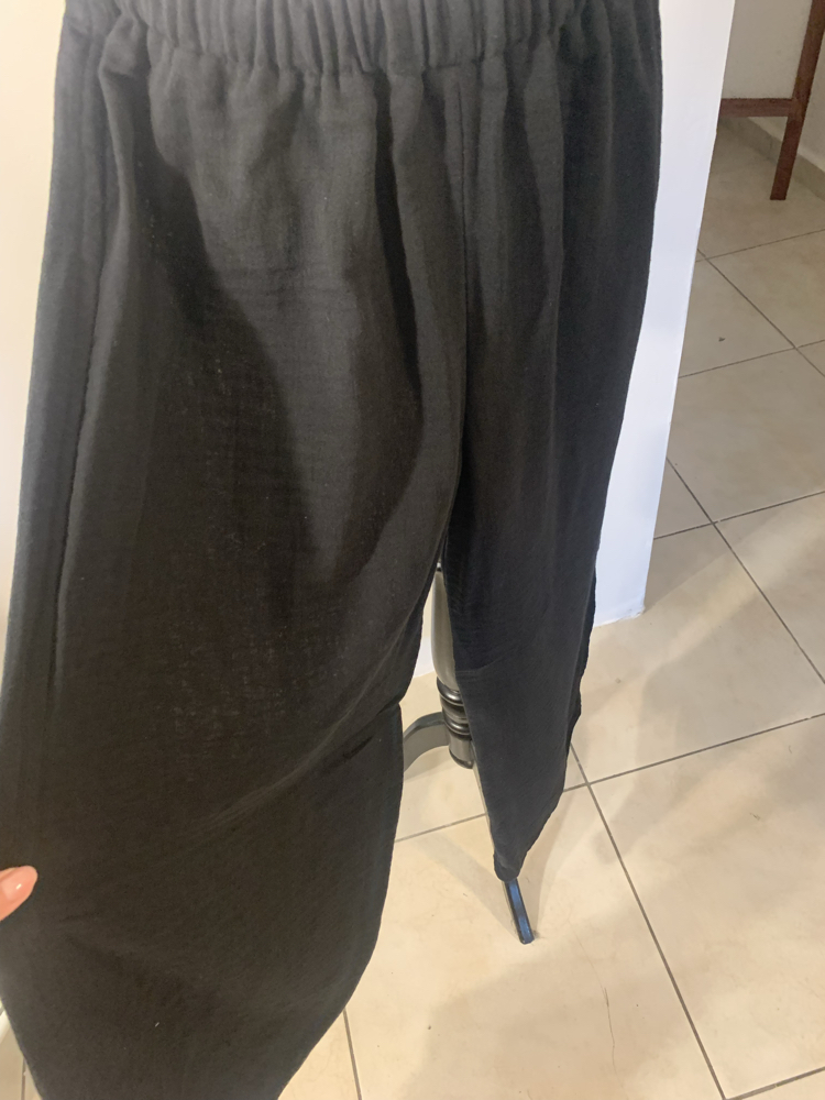 Siyah Müslin Pantalon