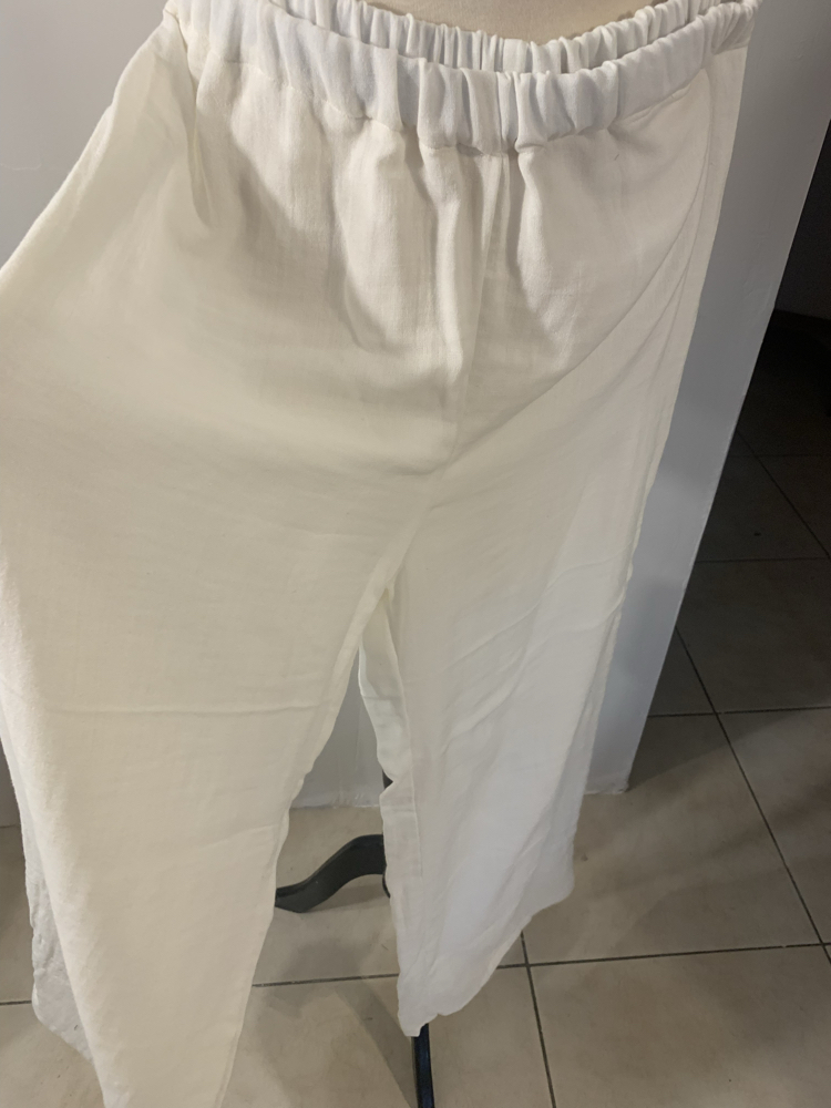 Beyaz Müslin Pantalon