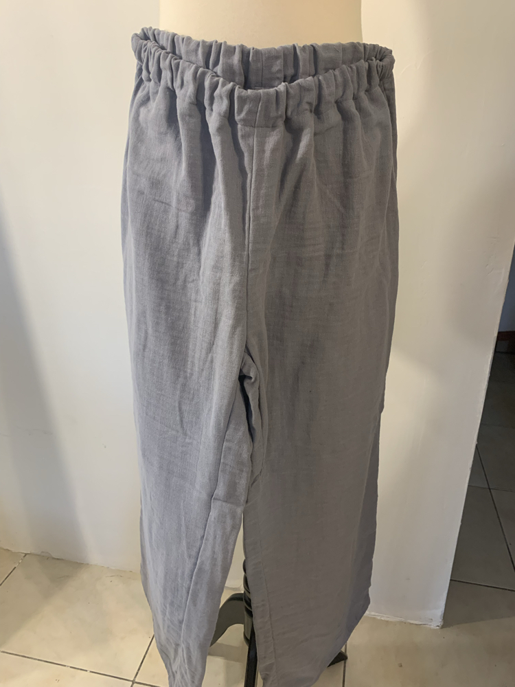Gri Müslin Pantalon