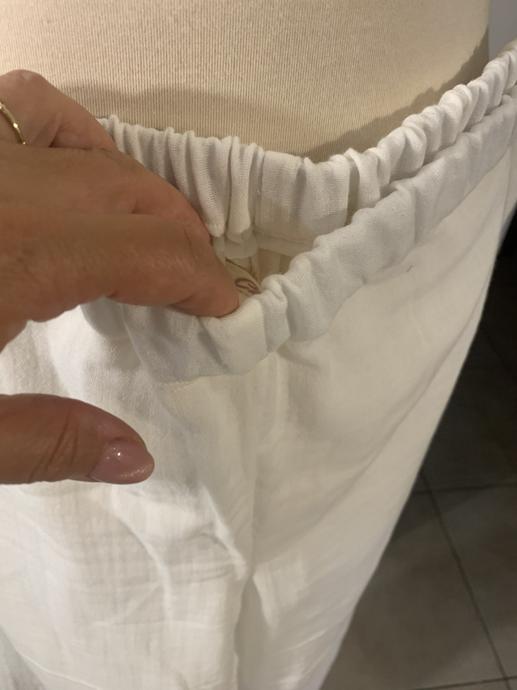 Beyaz Müslin Pantalon