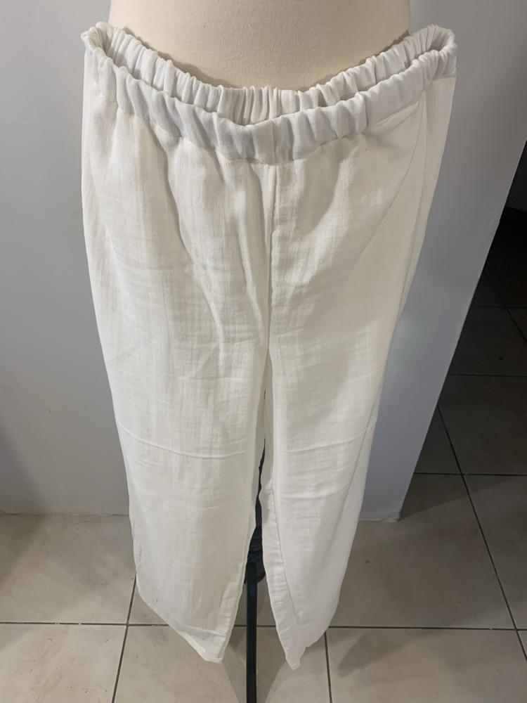 Beyaz Müslin Pantalon