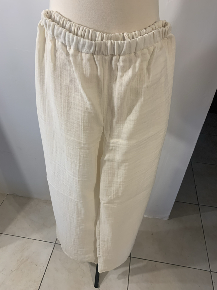 Krem Müslin Pantalon