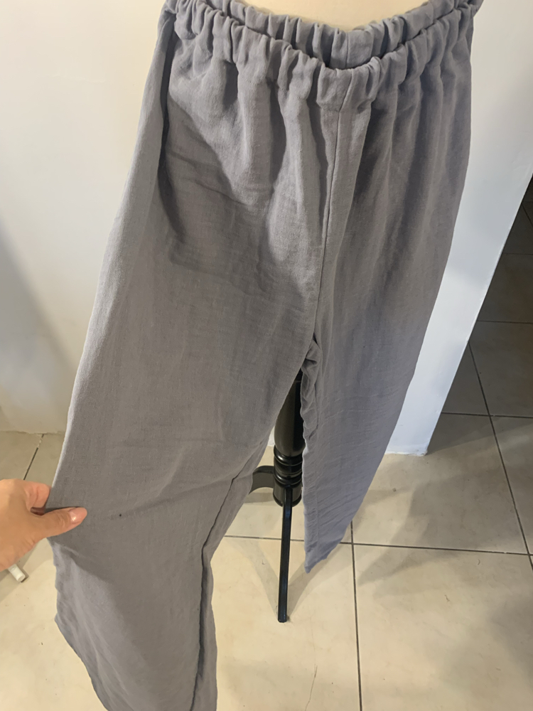 Gri Müslin Pantalon