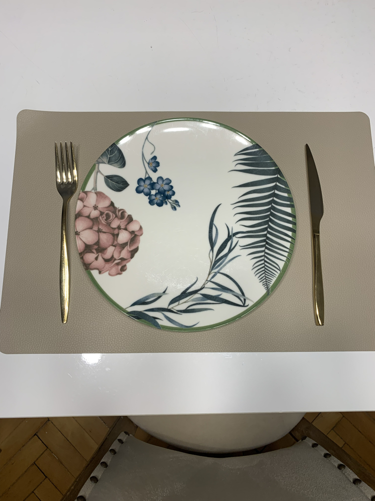 Bej/ Taupe Dikdörtgen Servis