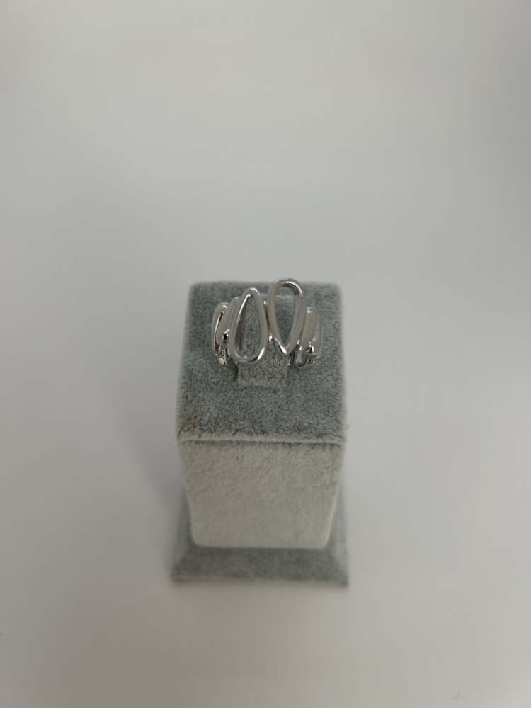 Vip oval ayarlamalı silver yüzük 