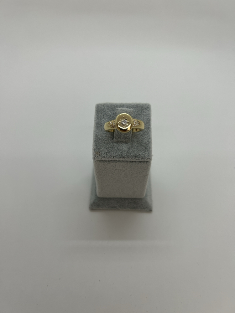 Vip çoban yıldızı ayarlamalı gold yüzük
