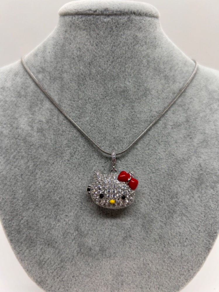 Çelik silver hello Kitty anı kolye 