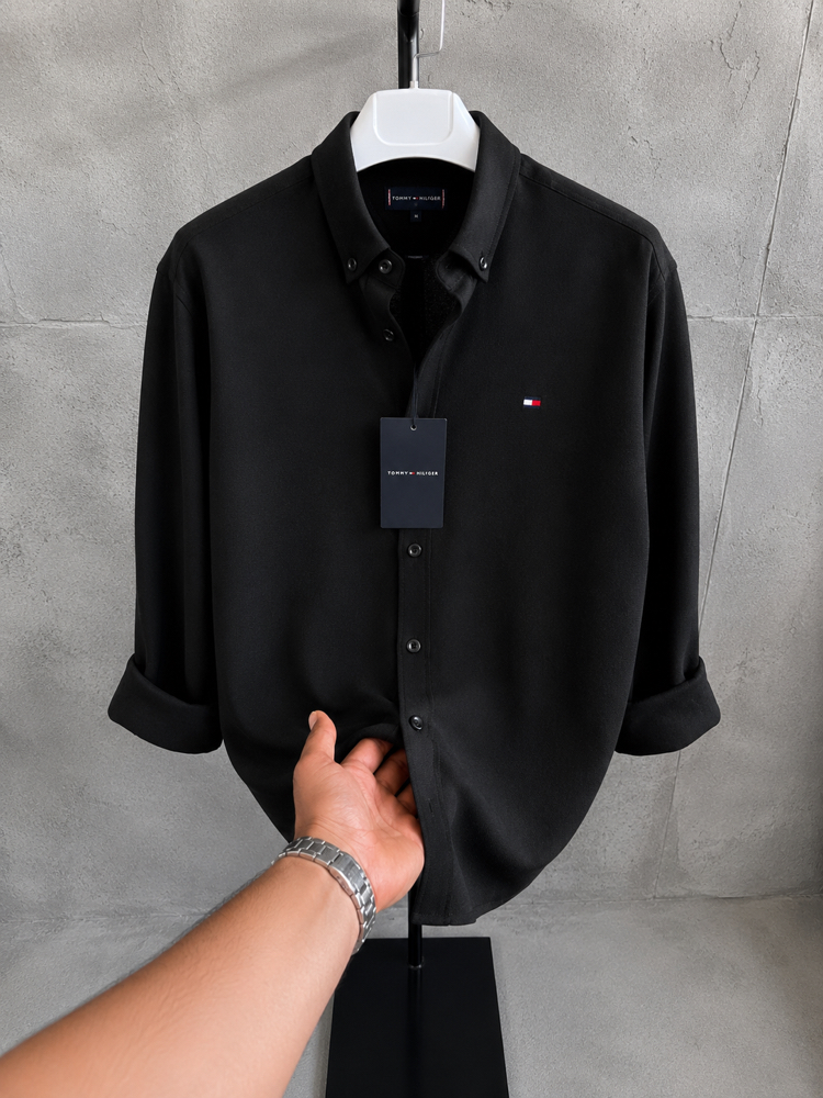 Tommy Hilfiger Premium Gömlek Siyah