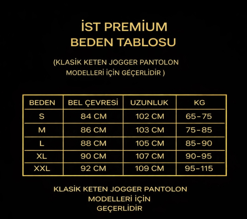 BEDEN TAPLOSU KETEN JOGGER PANTOLON