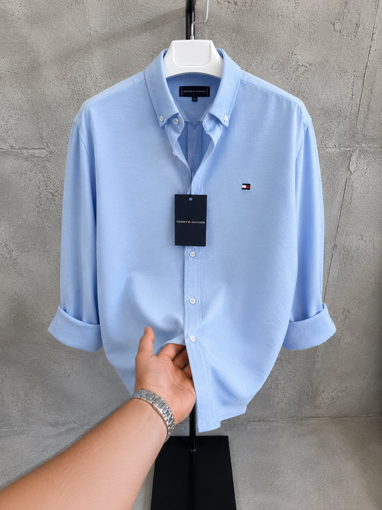 Tommy Hilfiger Premium Gömlek Bebe Mavisi