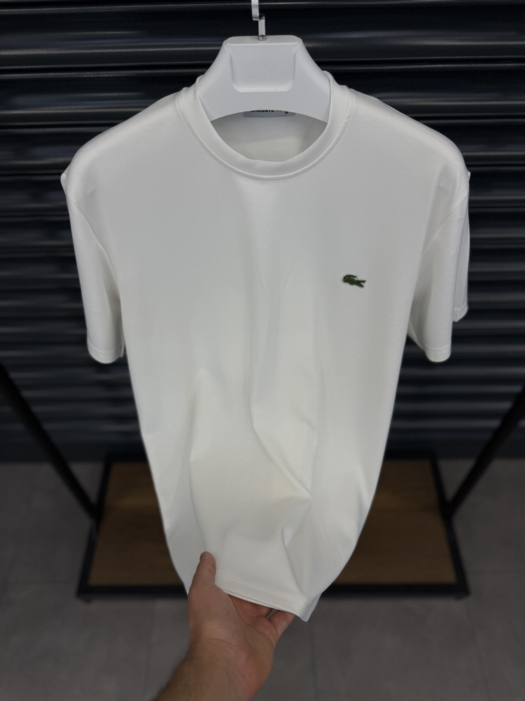 LACOSTE PREMİUM T-SHIRT BEYAZ
