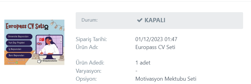 Europass CV Seti