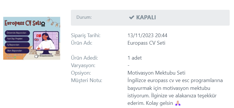 Europass CV Seti
