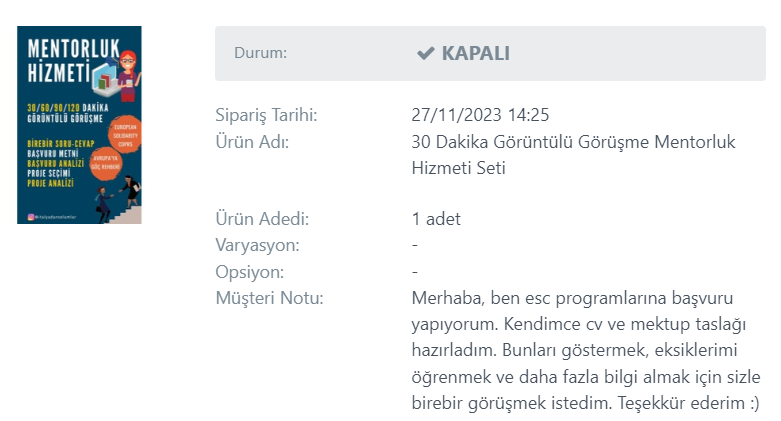 30 Dakika Görüntülü Görüşme Hizmeti